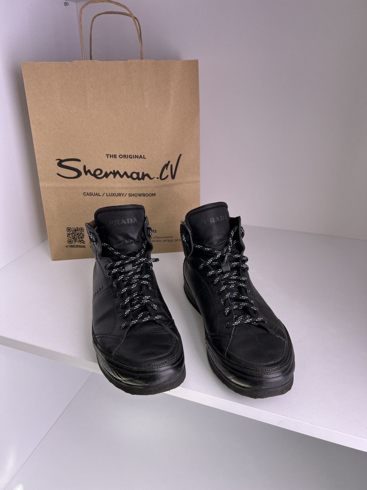 Prada × Vintage Vintage Prada High Cut Sneakers Men's Size US 8 / EU 41 - 2 Thumbnail