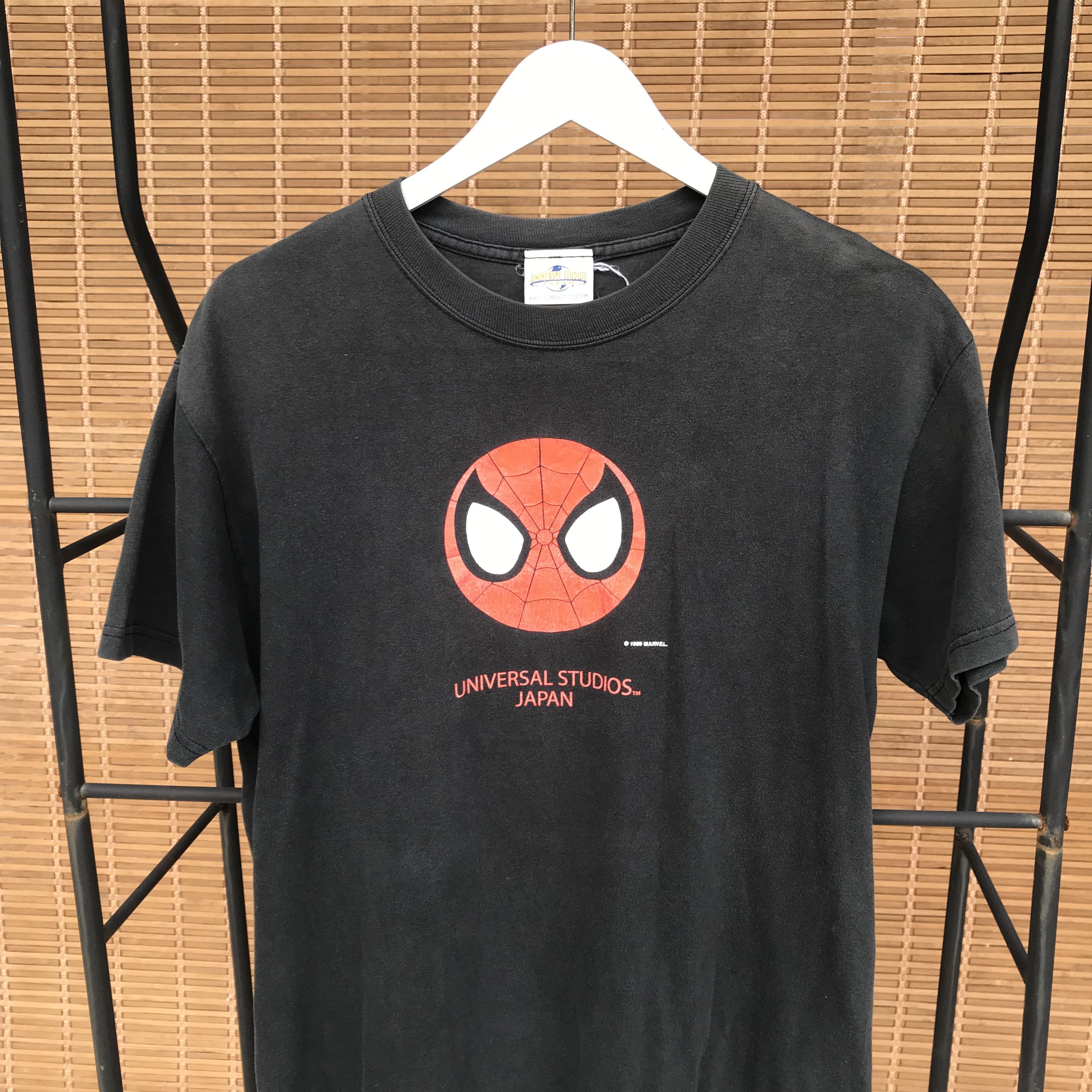 Vintage Vintage 1989 Head Spiderman faded black shirt Size US M / EU 48-50 / 2 - 2 Thumbnail