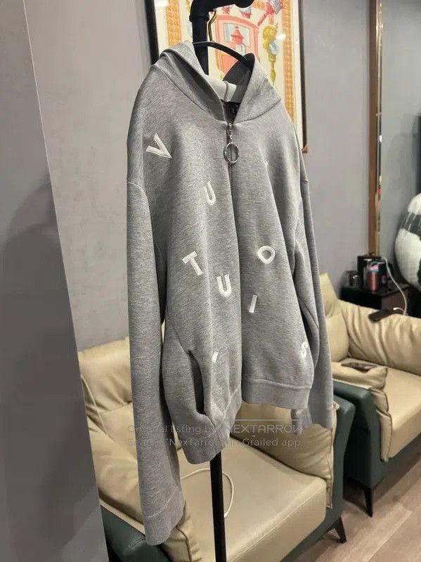 Louis Vuitton Louis Vuitton Gray Cotton XL Women's Hoodie . Size XL / US 12-14 / IT 48-50 - 3 Thumbnail