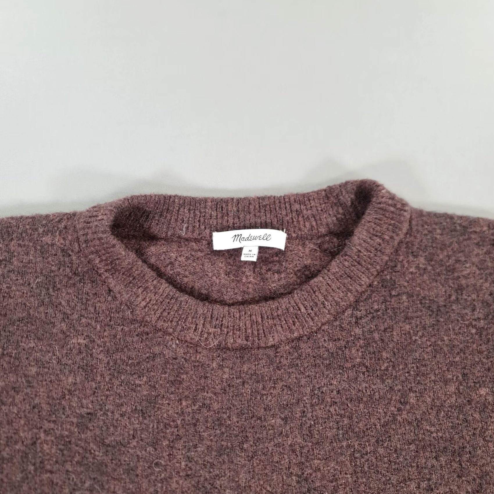 Madewell Madewell Jumper Womens Pullover Brown Medium Knit Crew Neck Buttoned Sleeves Casual 56% Nylon, 30% Wool, 10% Alpaca, 4% Elastane Mens? Size M / US 6-8 / IT 42-44 - 2 Thumbnail
