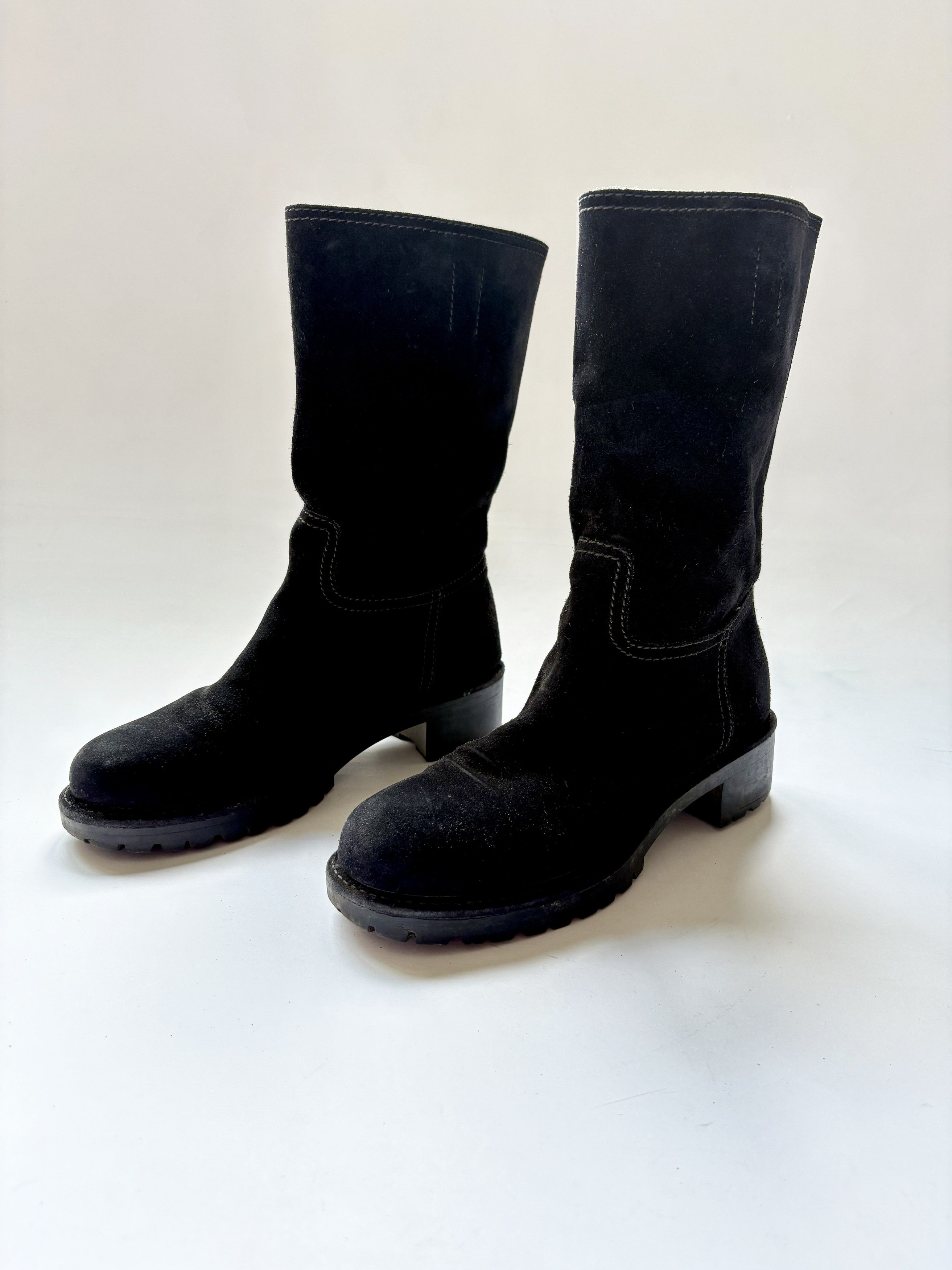 Prada ⚡️QUICK SALE⚡️Prada Sport Linea Rossa Black Suede Boots Size US 9 / IT 39 - 7 Thumbnail