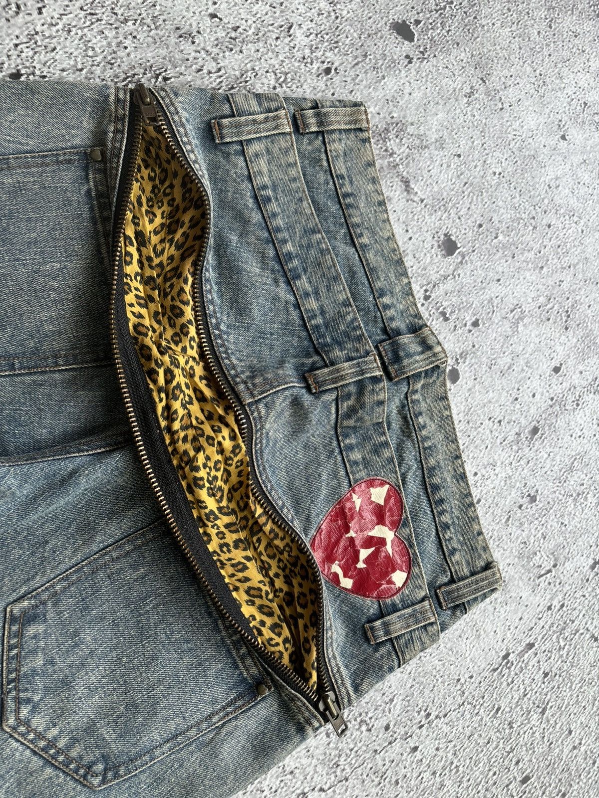 Hysteric Glamour Y2k Pma Leopard zipper punk style Jeans Size US 32 / EU 48 - 7 Thumbnail