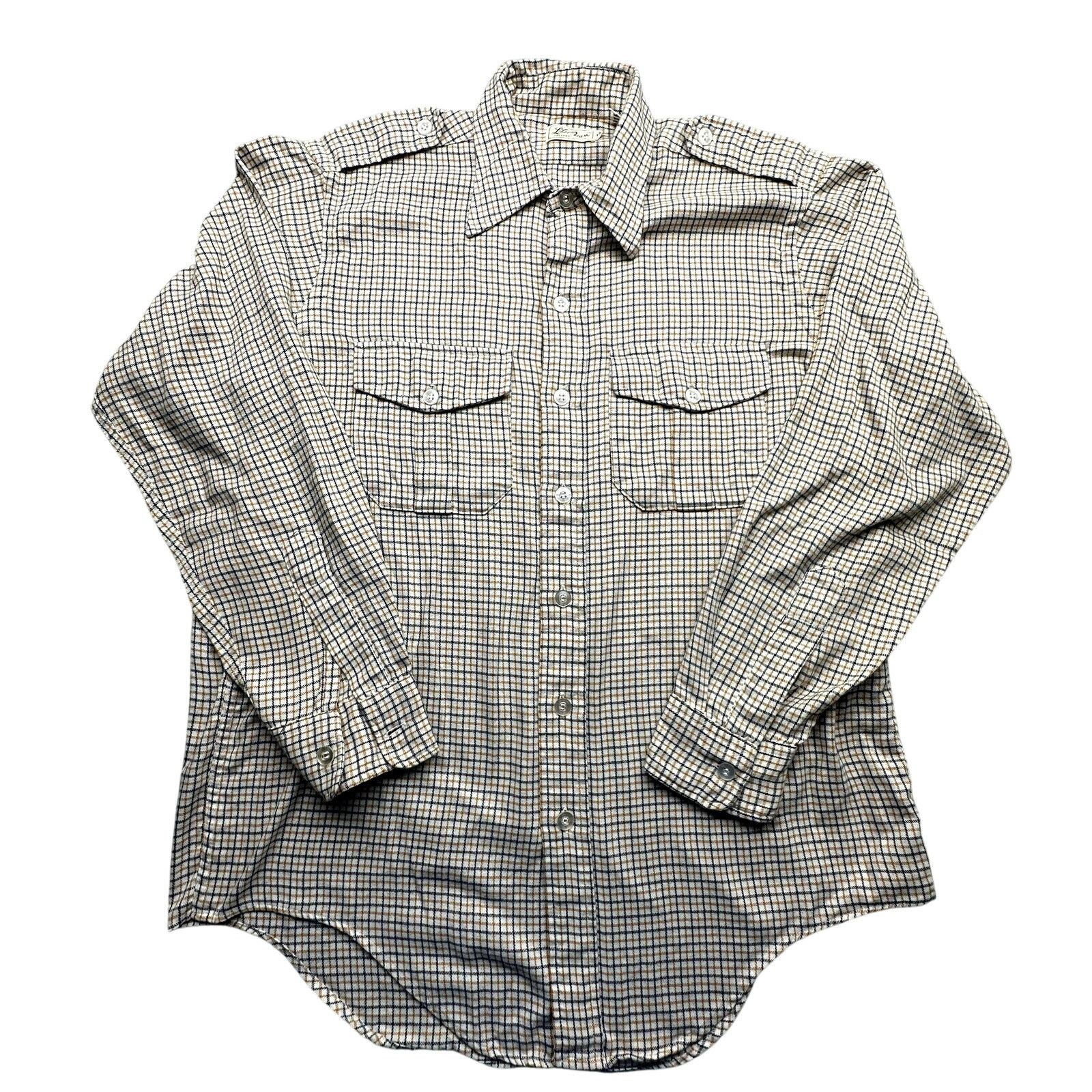 L.L. Bean Vintage 70s 80s LL Bean Plaid Shirt Mens L 16 Orange White Size US L / EU 52-54 / 3 - 1 Thumbnail