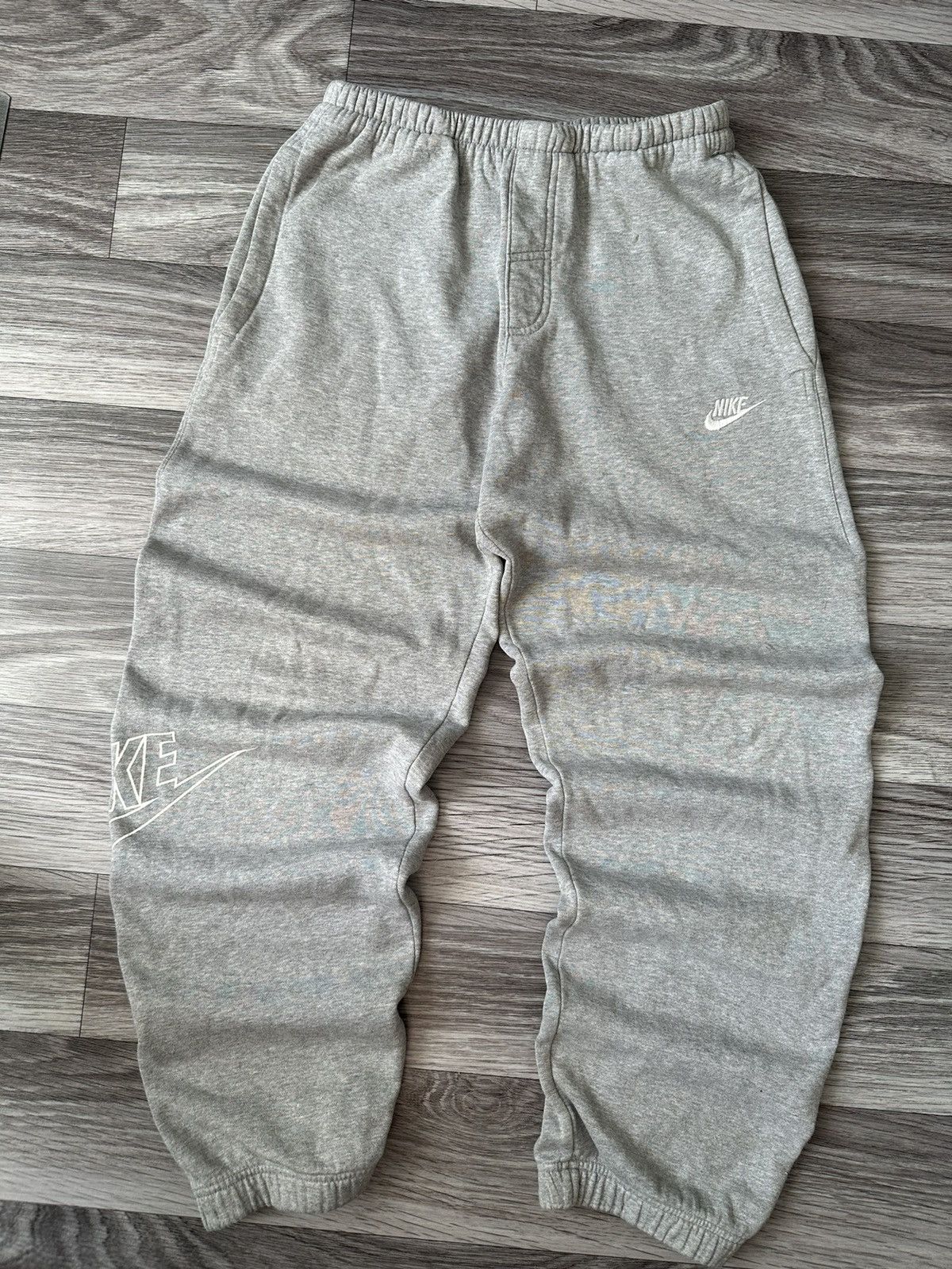 Nike Vintage Gray Baggy Jogger Sweatpants Small Swoosh hype