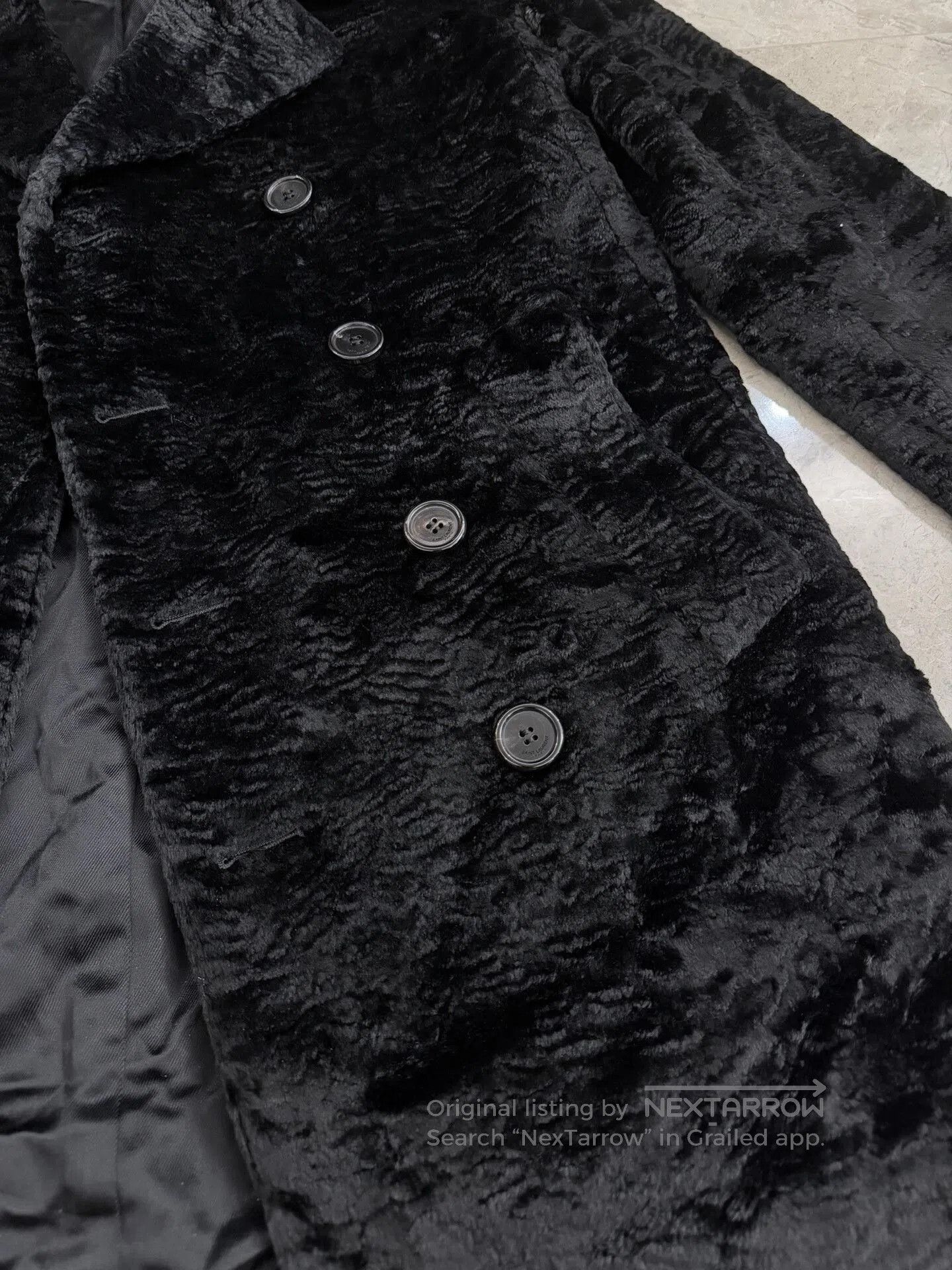 Saint Laurent Paris Saint Laurent Black Faux Fur Coat. Size US M / EU 48-50 / 2 - 3 Thumbnail