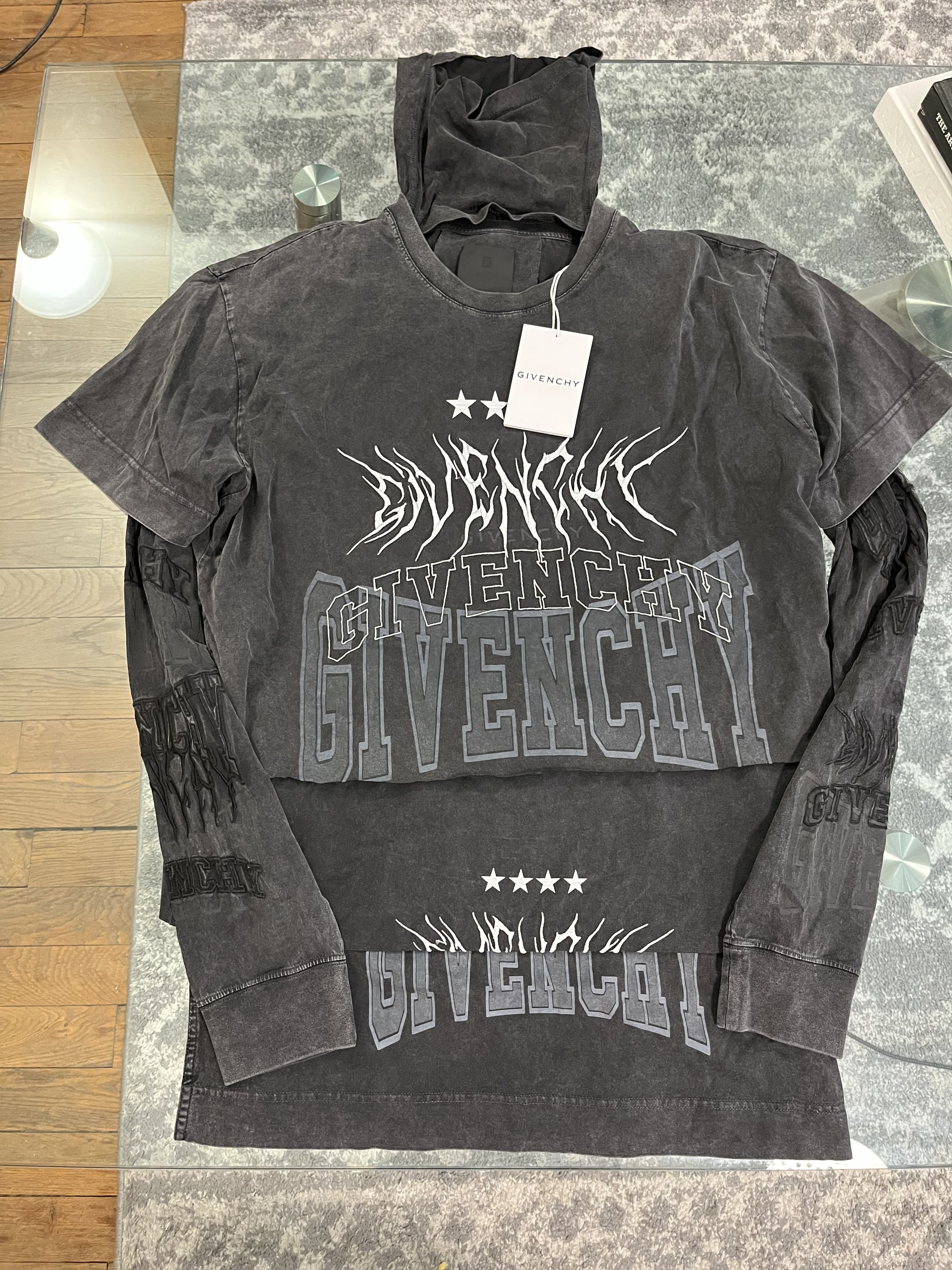 Alyx × Givenchy × MMW Givenchy Multi Layer Shirt Gray Size US S / EU 44-46 / 1 - 3 Thumbnail