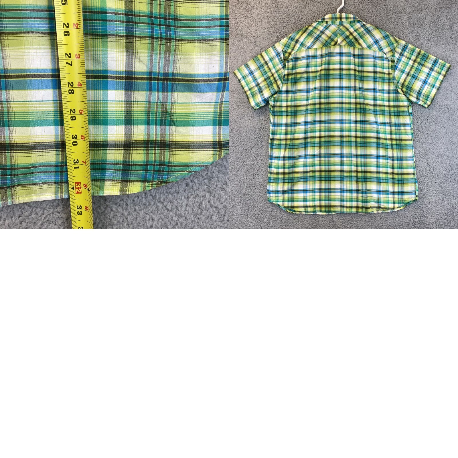 Vintage Columbia Button-Down Shirt Mens XL Green Plaid Cotton Classic Fit Button Up /68-25 Size US XL / EU 56 / 4 - 8 Thumbnail