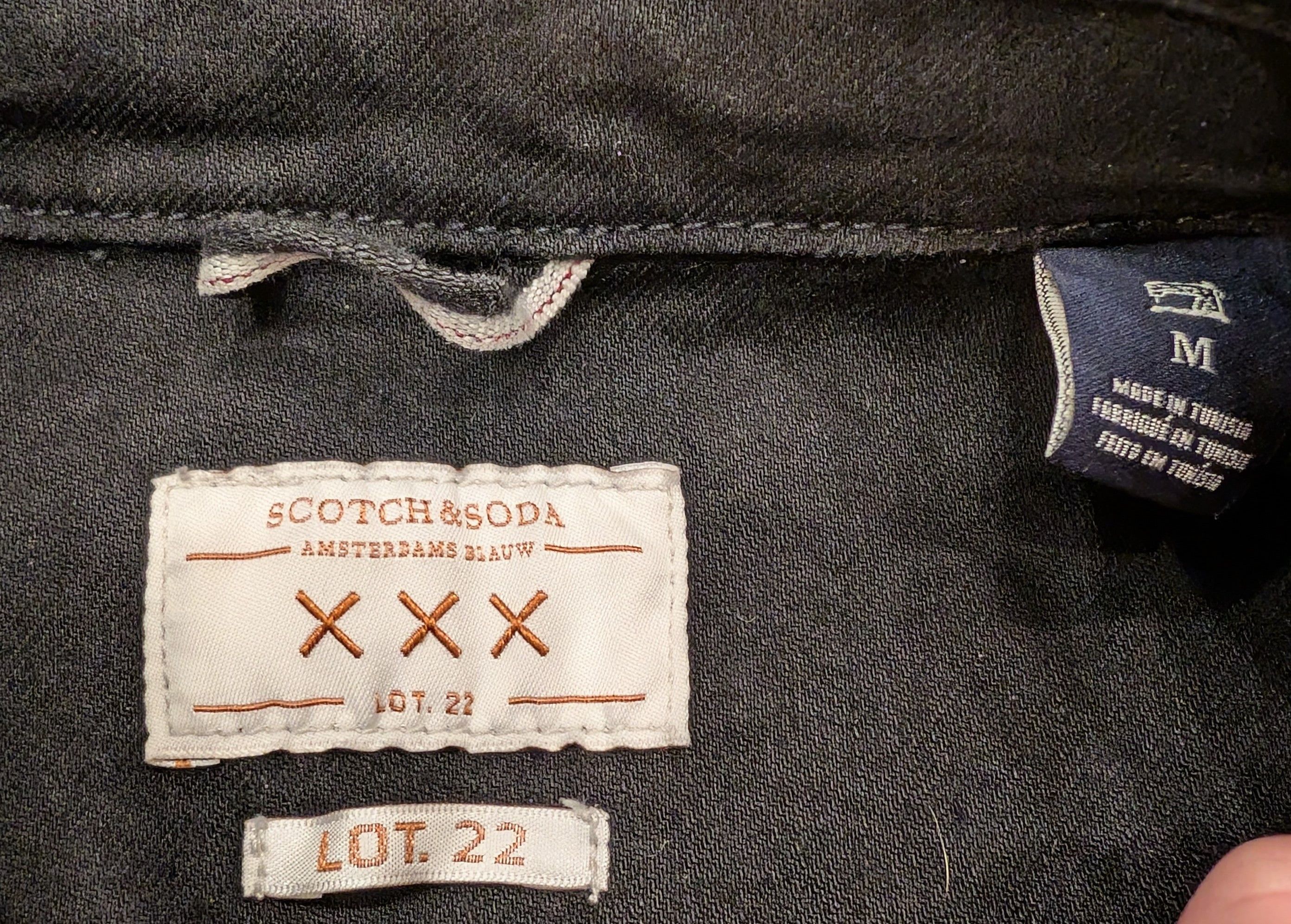 Scotch & Soda RARE Scotch & Soda Lava Tears Selvedge Denim Jacket Black Size US M / EU 48-50 / 2 - 3 Thumbnail