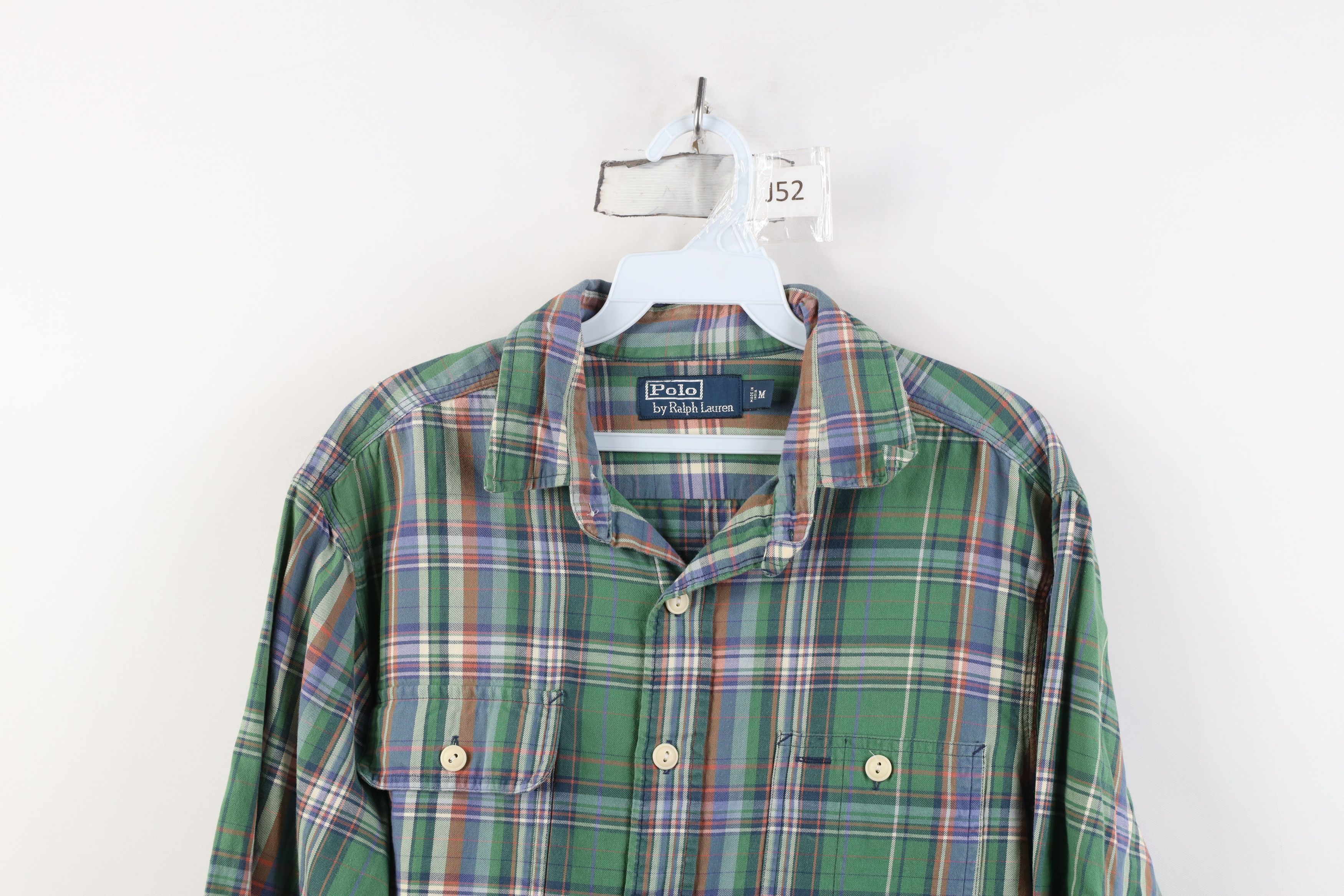 Ralph Lauren Vintage 90s Ralph Lauren Madras Plaid Flannel Button Shirt Size US M / EU 48-50 / 2 - 2 Thumbnail