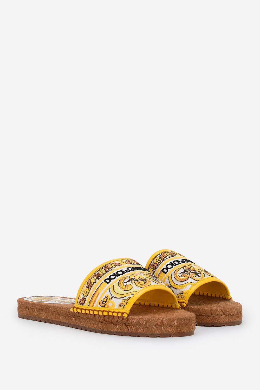 Dolce & Gabbana o1s22i1n1024 Espadrille Slides in Multicolor Size US 6 / IT 36 - 2 Thumbnail
