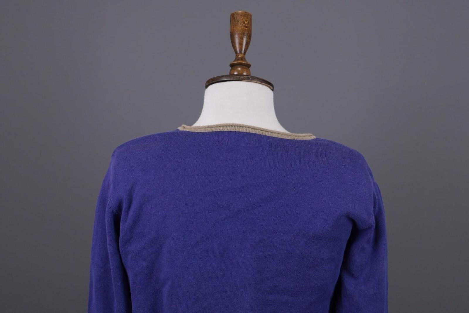 Designer Gudrun Sjödén Blue Cotton Knitted Pullover Sweater Size S Size S / US 4 / IT 40 - 9 Thumbnail