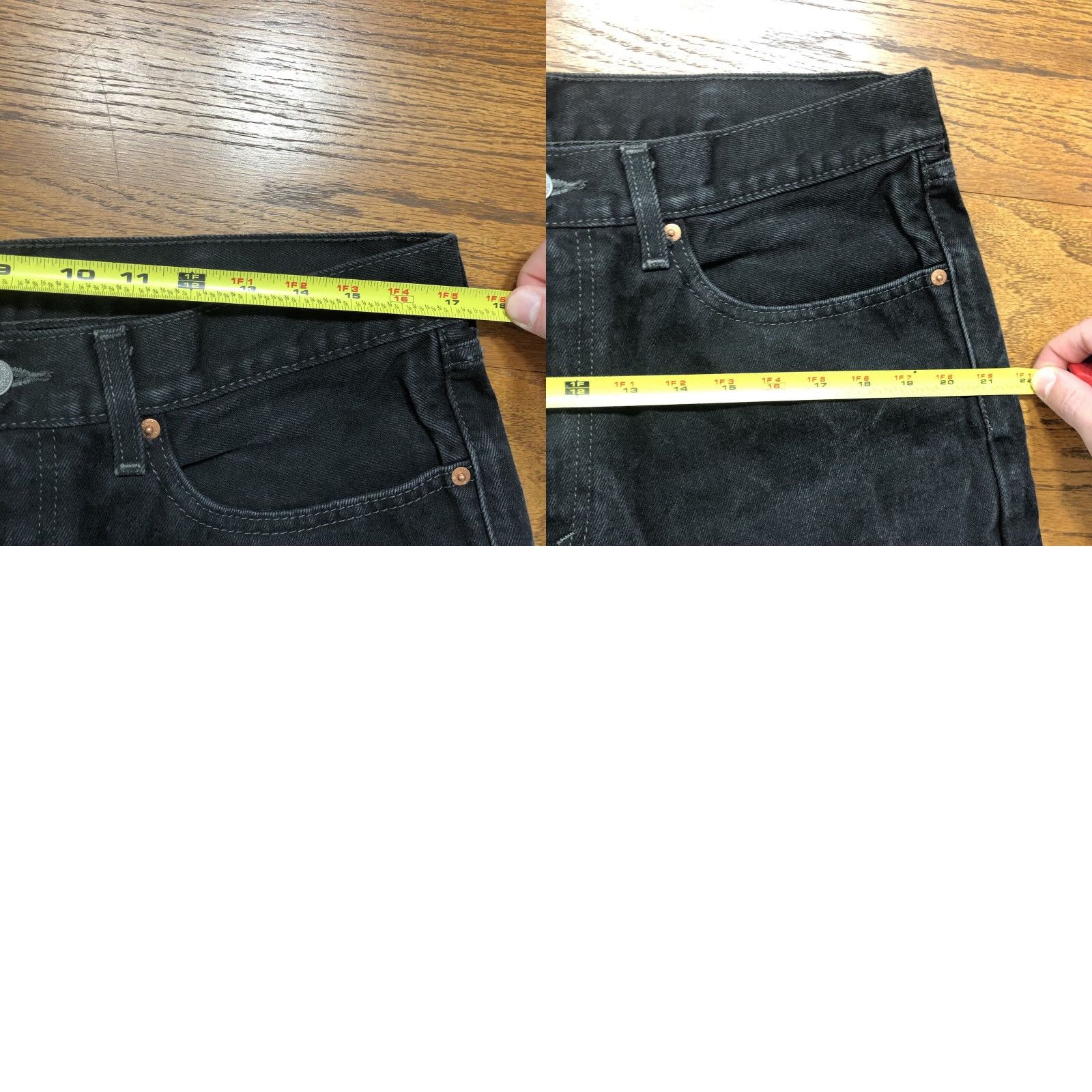 Levi's VINTAGE Levi's Jeans 550 Mens 34x32 Black Denim Tapered 80s 90s Grunge Casual Mens Size US 34 / EU 50 - 9 Thumbnail
