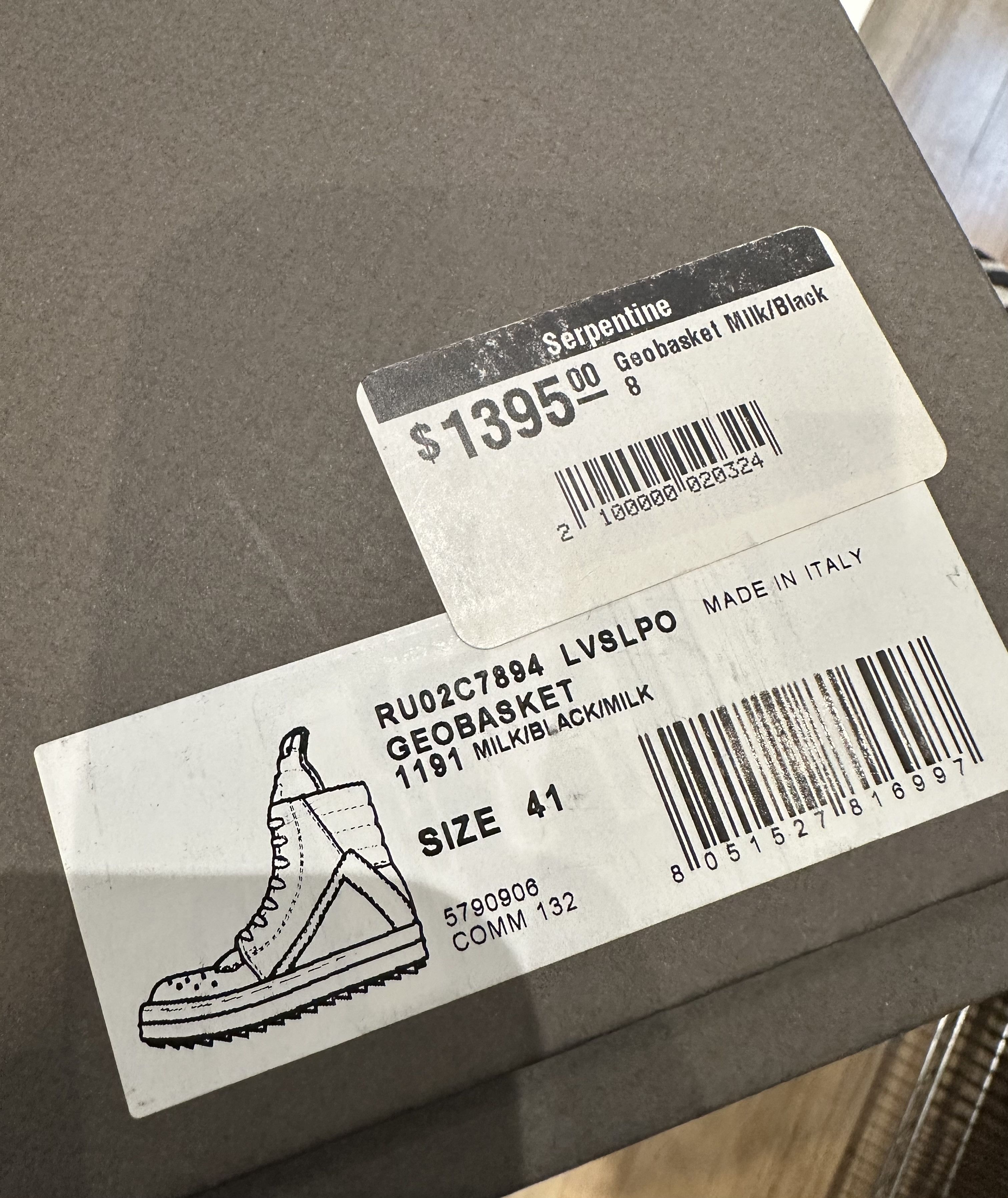Rick Owens Rick Owens Geobasket Sneakers – White/Black Suede Leather Size US 8 / EU 41 - 15 Thumbnail
