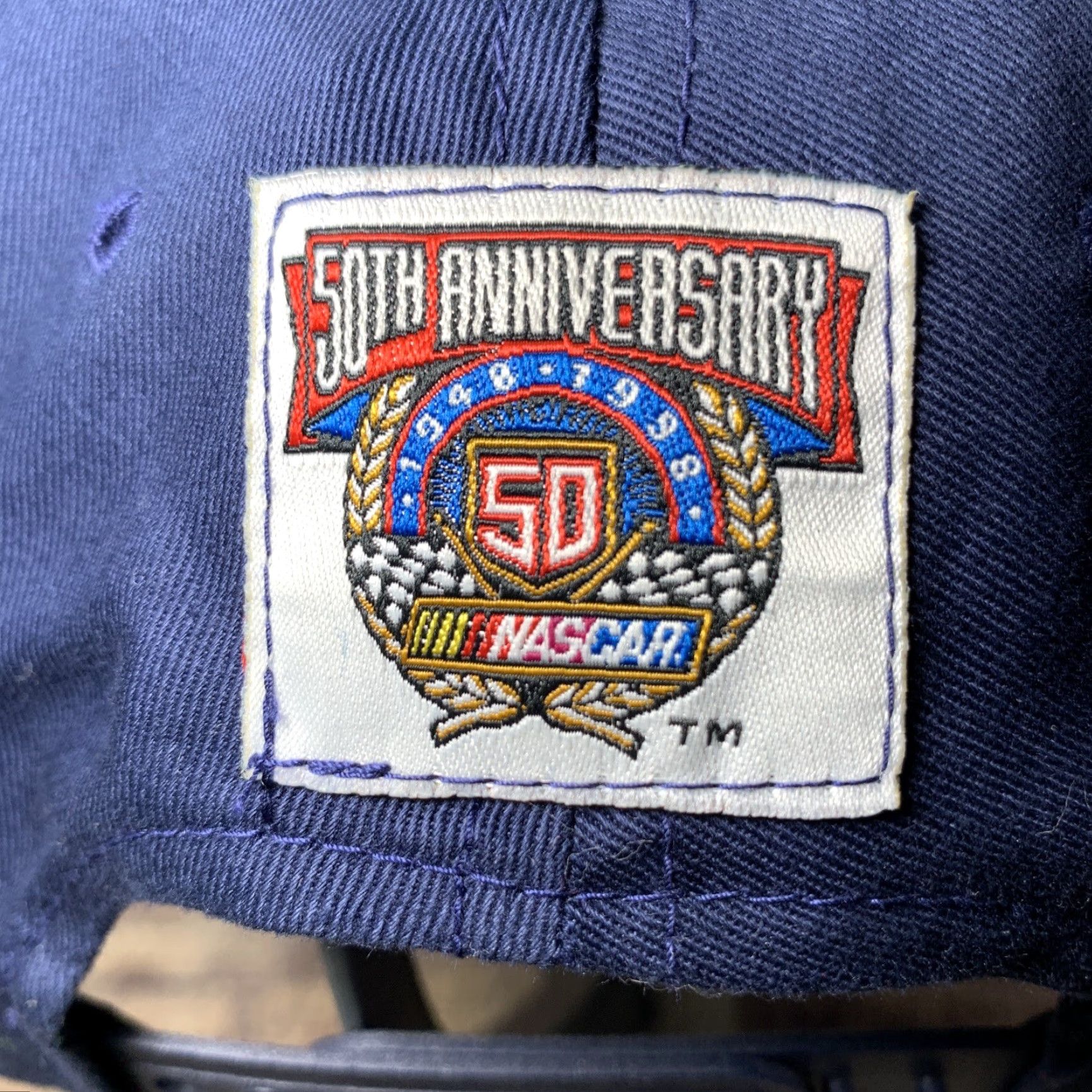 NASCAR Dale Jarrett 88 NASCAR Hat Cap 50TH anniversary Roberts Yates Racing SnapBack Baseball Cap Adjustable Unisex Adults Blue Red Cotton Hat Size ONE SIZE - 3 Thumbnail