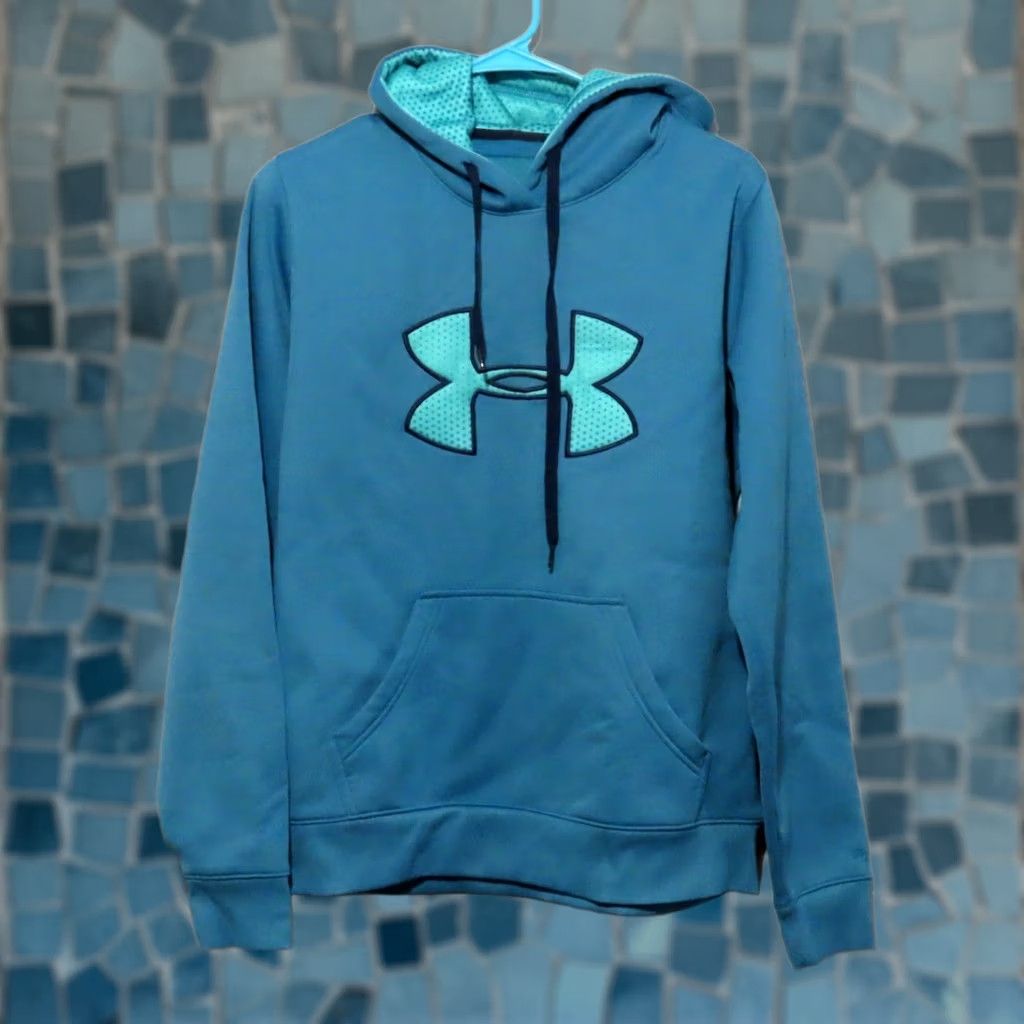 Under Armour Under Armour Storm Women's Medium Blue Green Pullover Kangaroo Pocket Hoodie Size M / US 6-8 / IT 42-44 - 1 Thumbnail