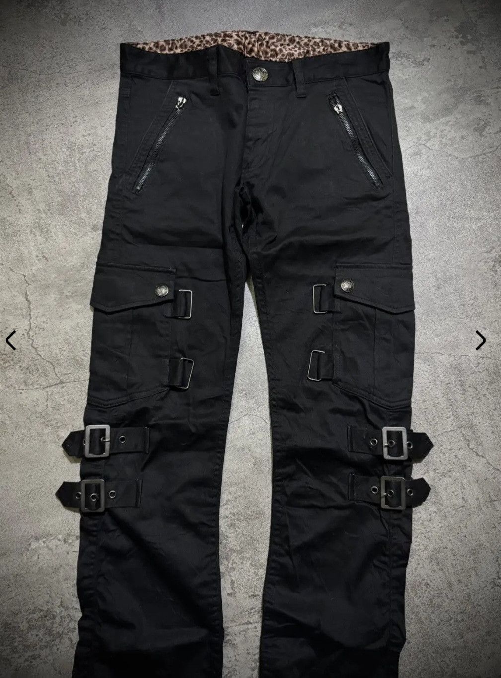 BERNINGS SHO 2000's BERNINGS SHO Punk Bondage MultiZipper Cargo pants Size US 30 / EU 46 - 5 Thumbnail