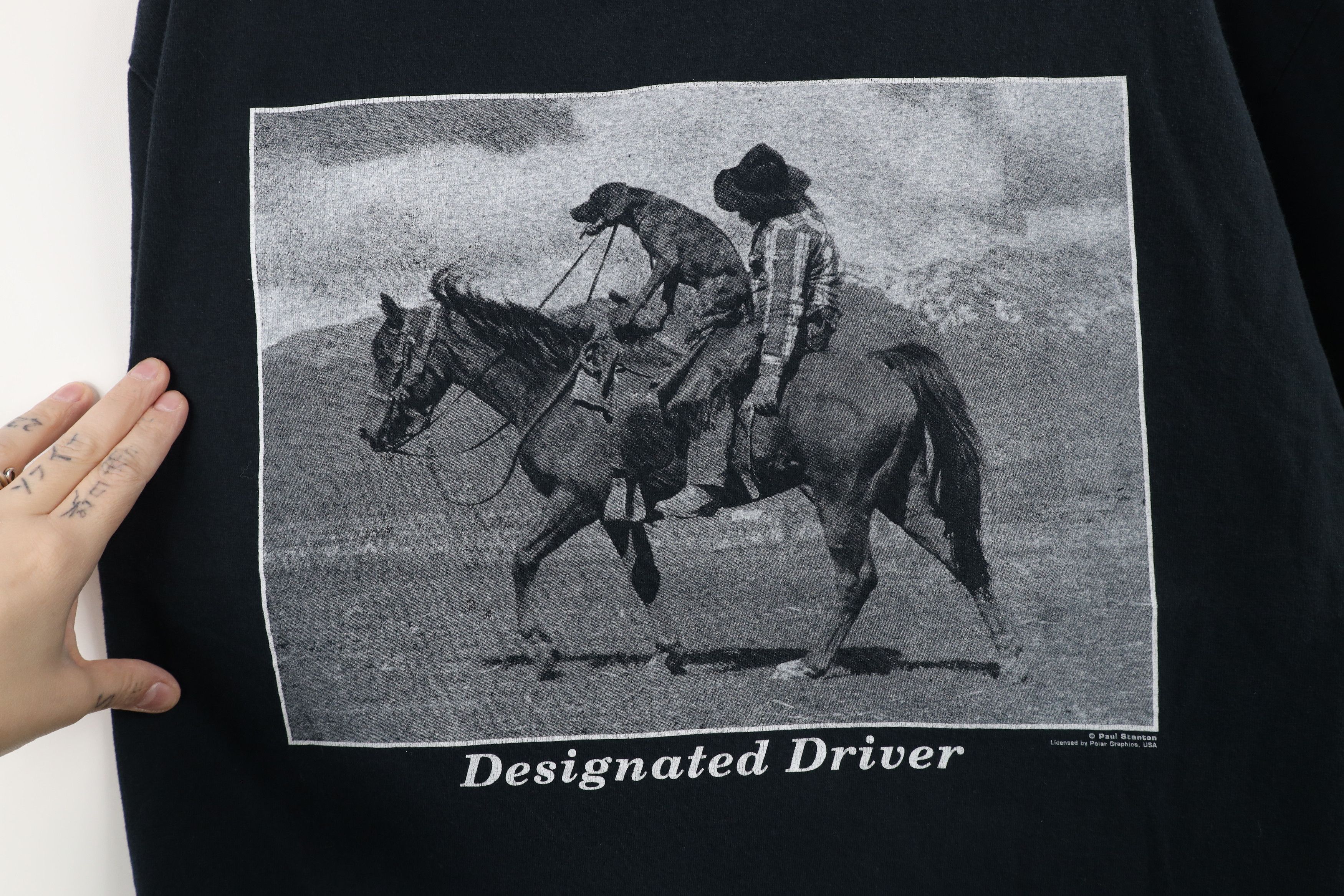 Vintage Vintage 90s Funny Drunk Designated Driver Horse Dog T-Shirt Size US XL / EU 56 / 4 - 4 Thumbnail