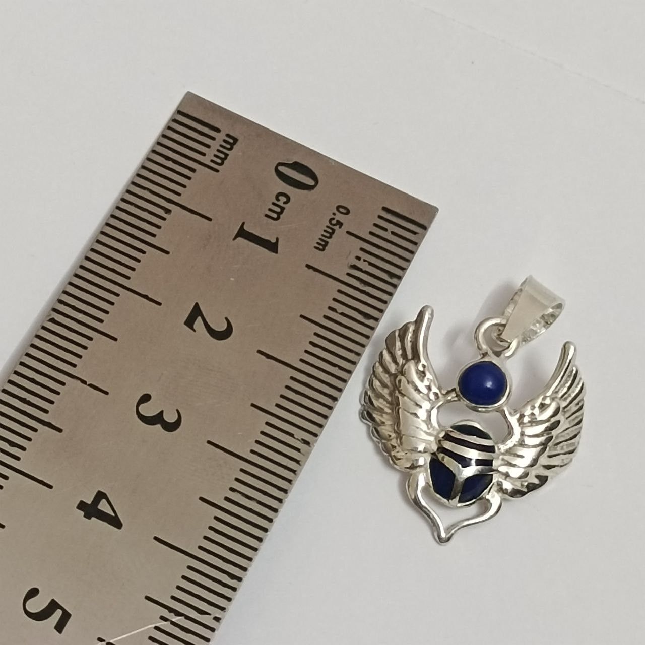 Handmade Egyptian Pharaoh Beetle Necklace in 925 Sterling Silver Size ONE SIZE - 6 Thumbnail
