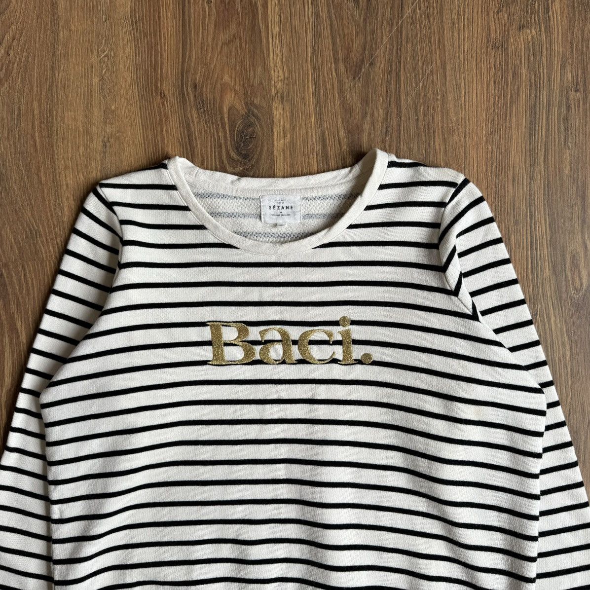 Sezane Sézane Stripped Sweater Women’s L White Size L / US 10 / IT 46 - 2 Thumbnail