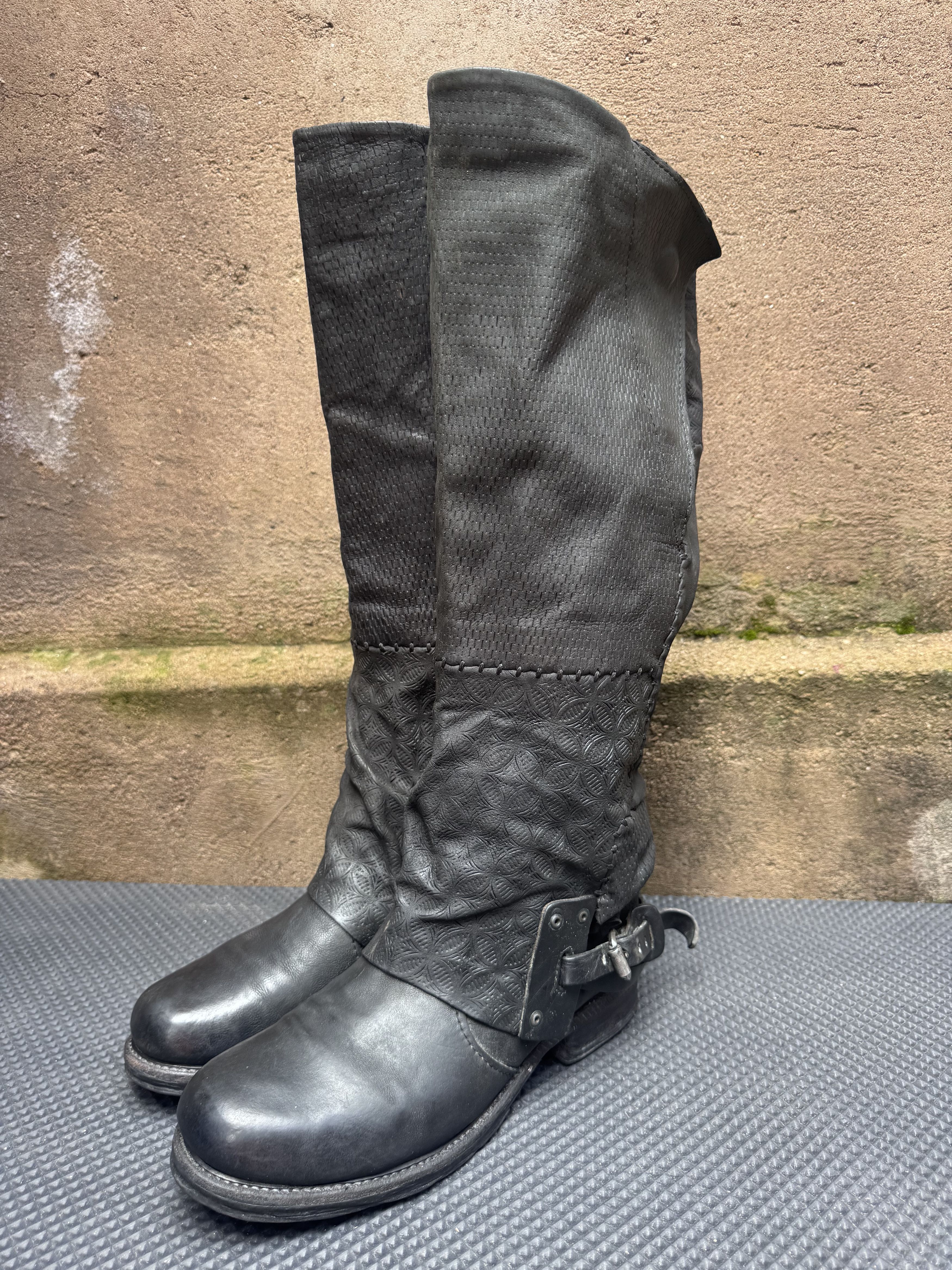 A.S.98 A.S.98 | Airstep Combat Buckle Tall High Boots Black Zip Size US 7 / IT 37 - 1 Thumbnail