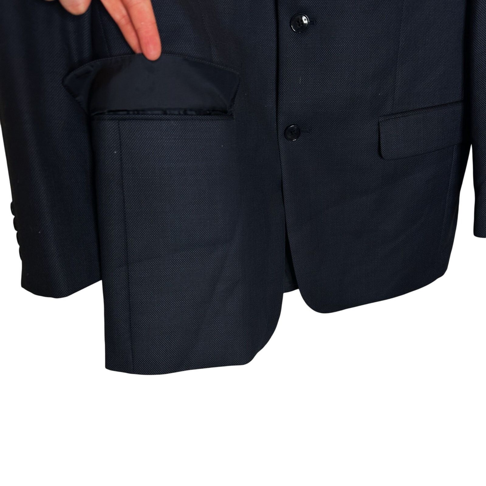 Donald Trump Donald J. Trump Navy Blue Blazer Mens Wool Silk Blend 40R Size 40R - 5 Thumbnail