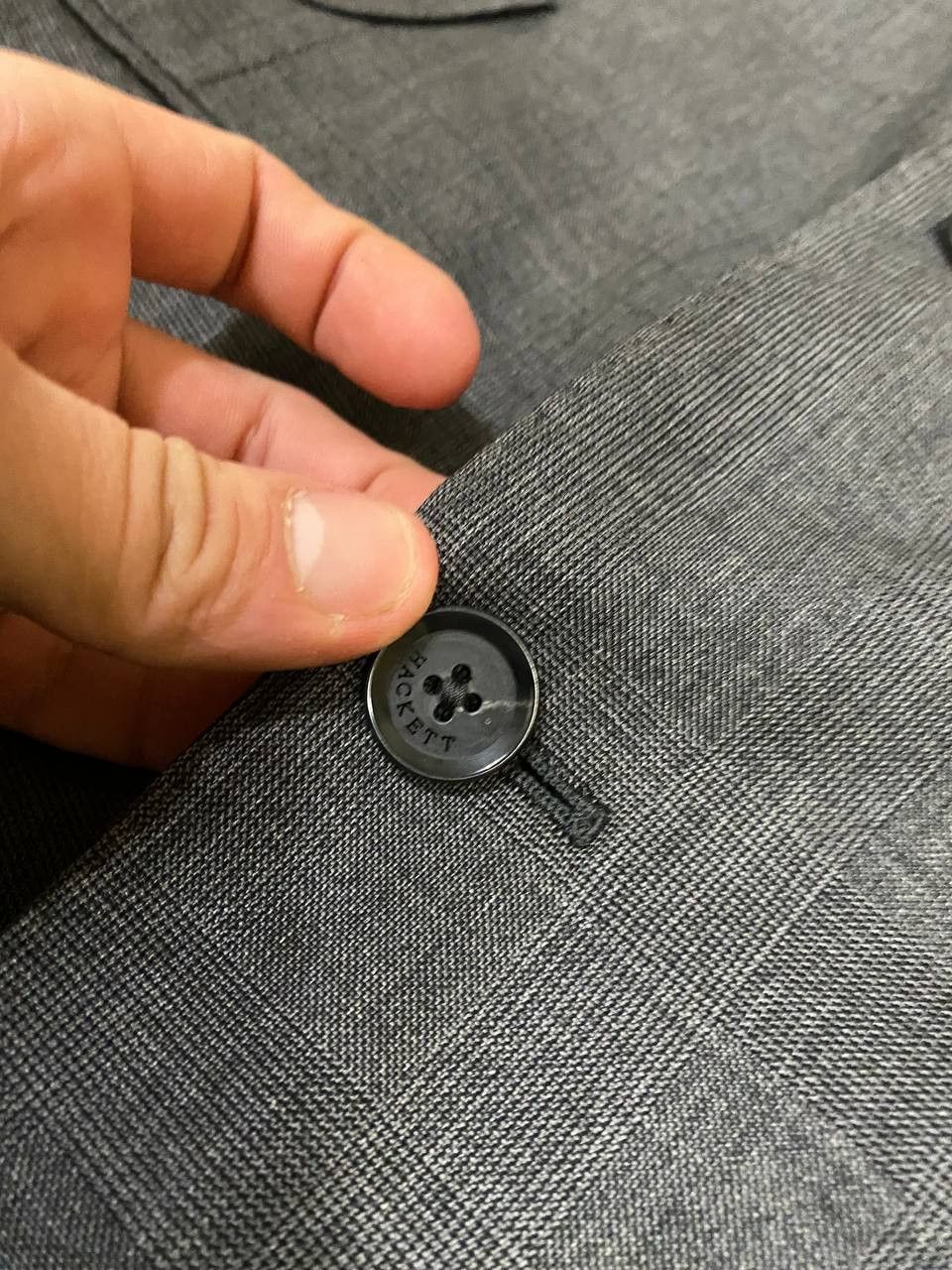 Hackett Vintage Hackett 100% Wool Custom Fit Suit Size 44R Size 44R - 6 Thumbnail