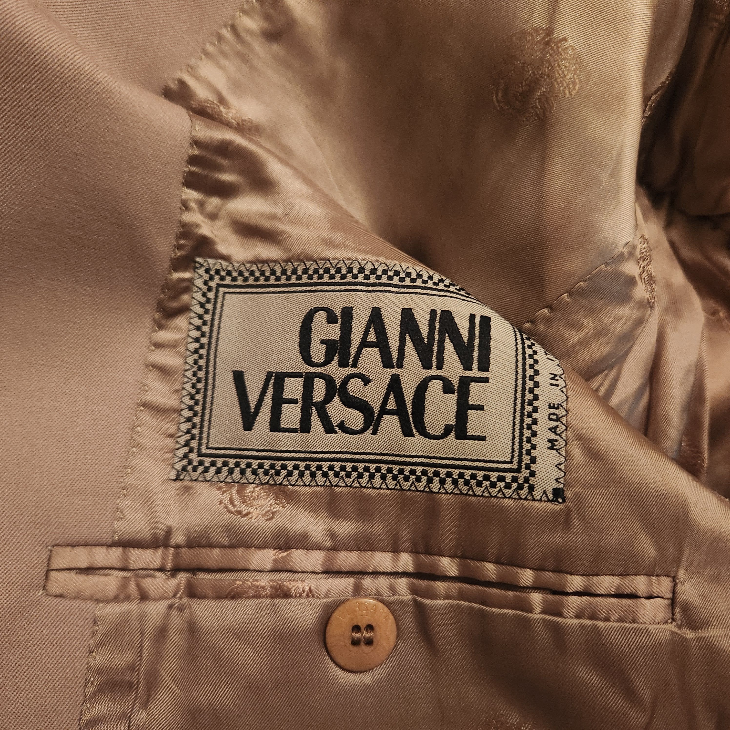 Versace Versace sport coat 42R tan wool 1980s Size 42R - 8 Thumbnail