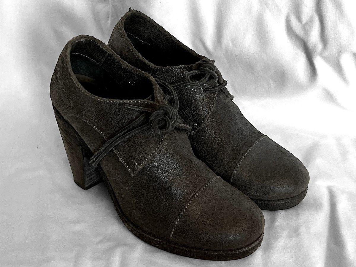 10sei0otto Stunning Artisanal 10sei0otto Anthracite Horse Leather Boots Size US 8 / IT 38 - 4 Thumbnail