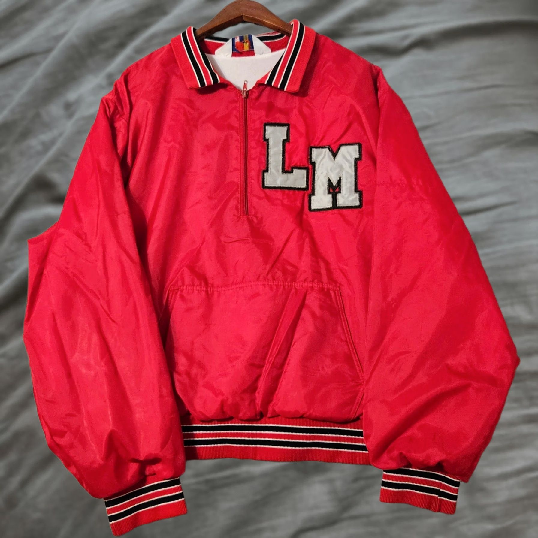 Vintage VINTAGE Rennoc Nylon Lined 1/2 Zip Jacket Red XL Mens Made in USA Size US XL / EU 56 / 4 - 1 Thumbnail
