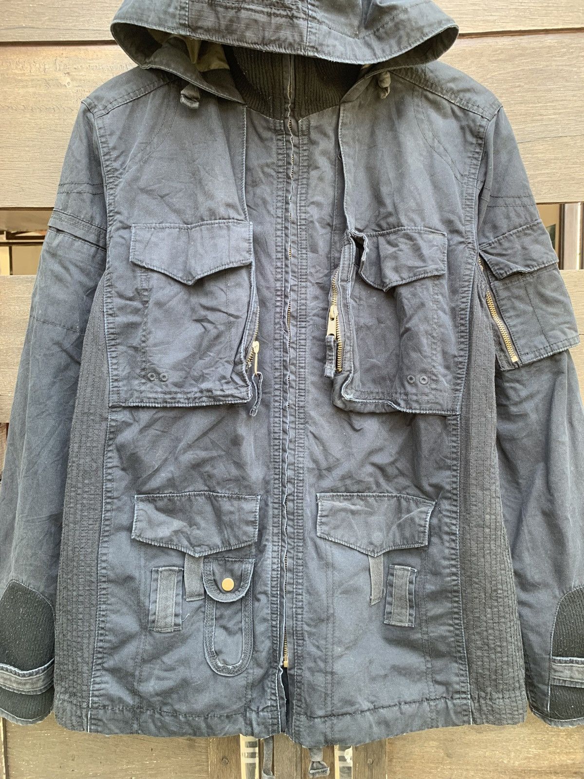 Ma+ Japanese Raw Washed Utility Multi Pocket Jacket Size US XL / EU 56 / 4 - 5 Thumbnail