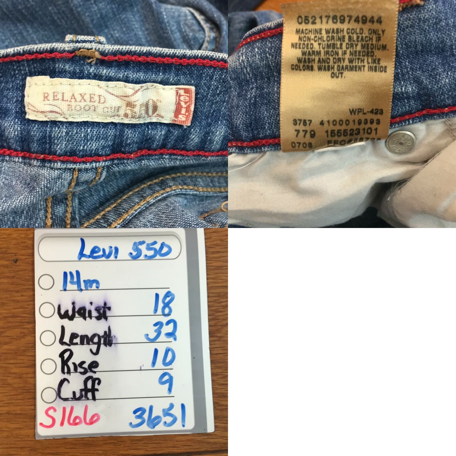 Levi's Levis 550 Womens Relaxed Fit Mid Rise Stretch Blue Denim Bootcut Jeans Size 14M Size 36" / US 14 / IT 50 - 8 Thumbnail