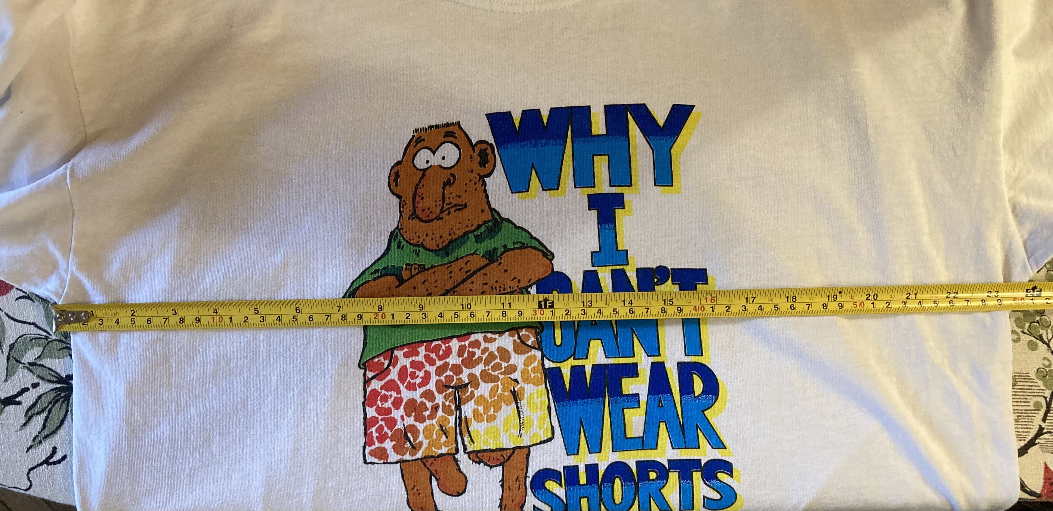 Vintage Vintage Why I Can’t Wear Shorts Single Stitch Tee Shirt Size US XL / EU 56 / 4 - 6 Thumbnail