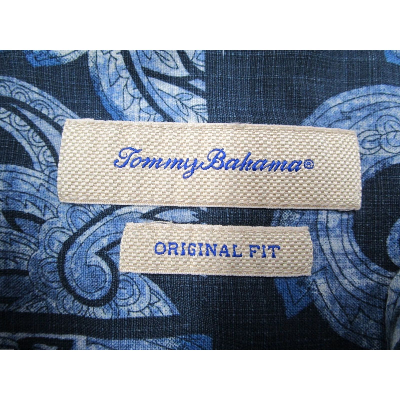 Tommy Bahama TOMMY BAHAMA Shirt Men Large Original Blue Camp Button Up Silk Hawaiian Abstract Floral Button-Up Short Sleeve Casual Size US L / EU 52-54 / 3 - 3 Thumbnail