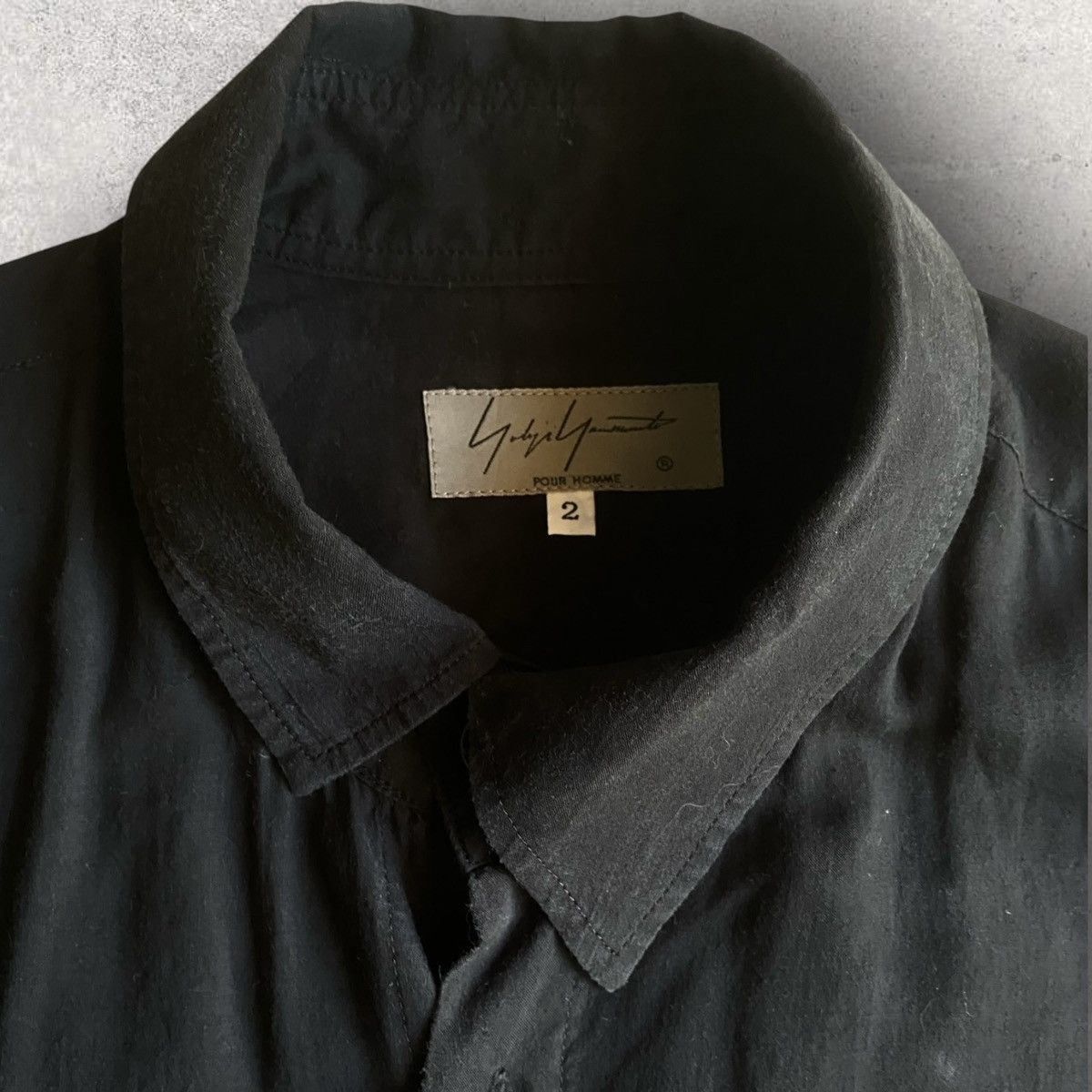Yohji Yamamoto SS20 Asymmetric Collar Tencel Shirt Size US M / EU 48-50 / 2 - 1 Thumbnail