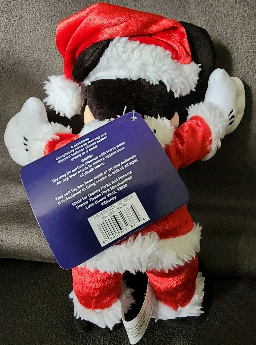 Disney NWT Disney 7 Inch Holiday Sparkle Mickey Mouse Plush Size ONE SIZE - 3 Thumbnail