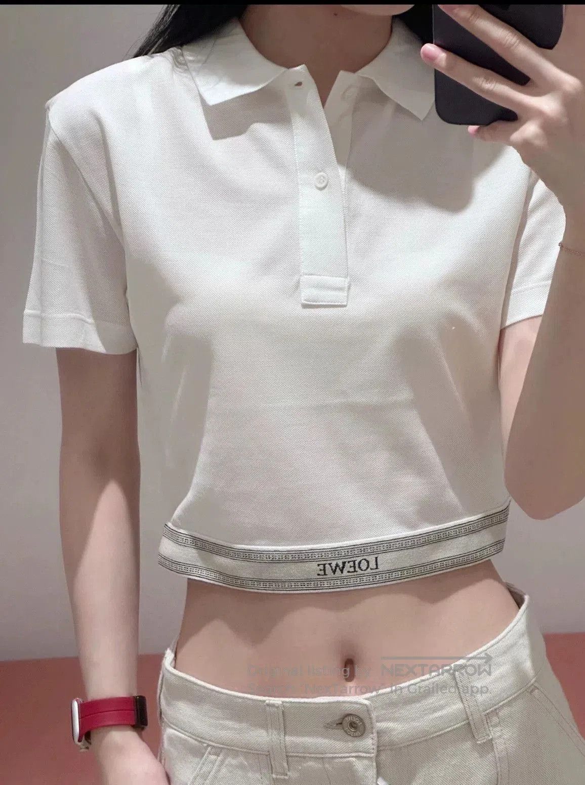 Loewe Loewe Cropped Logo Short Sleeve Polo. Size S / US 4 / IT 40 - 1 Thumbnail