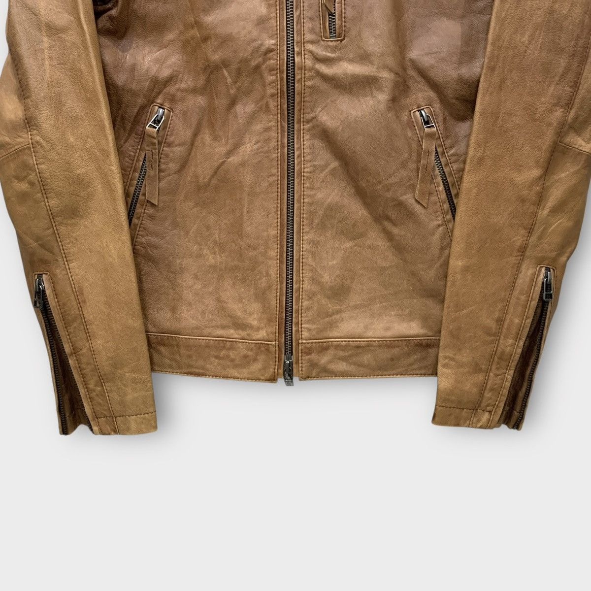 Journal Standard JOURNAL STANDARD JAPAN SHEEPSKIN LEATHER BIKER JACKET Size US S / EU 44-46 / 1 - 5 Thumbnail