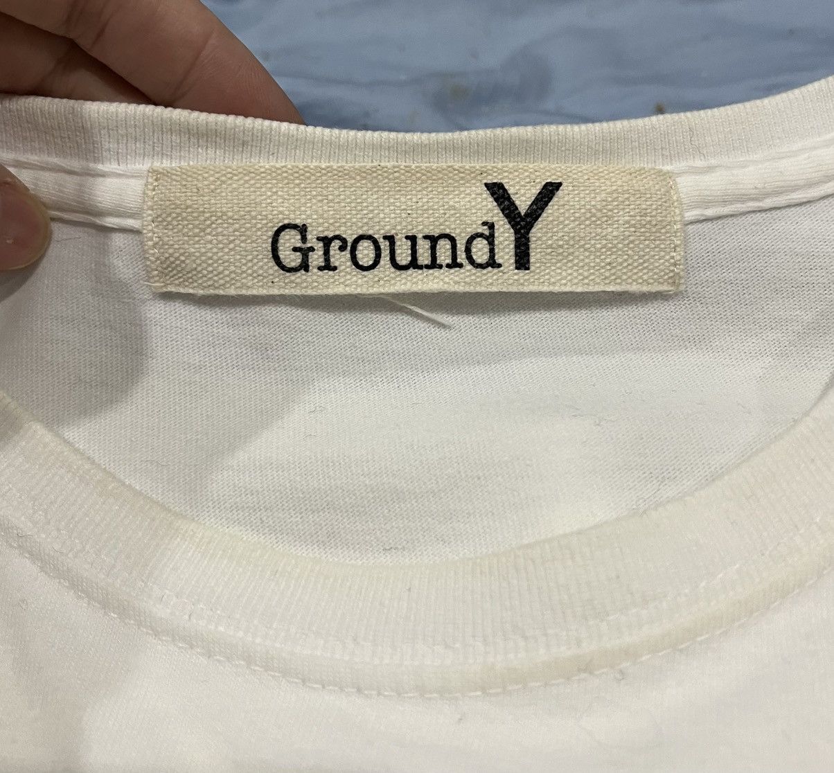 Yohji Yamamoto Yohji Yamamoto Ground Y Patchwork Tshirt Size US L / EU 52-54 / 3 - 10 Thumbnail