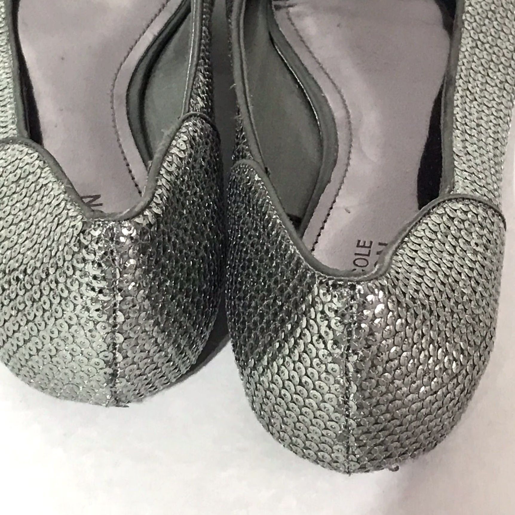 Kenneth Cole Kenneth Cole Reaction Green Sequined Flats Womens Size 8.5 Peep Toe Slip On Size US 9 / IT 39 - 4 Thumbnail