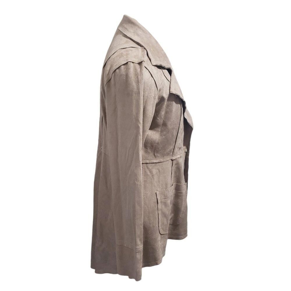 Designer CT1934 Ethyl Tan Faux Suede Jacket S Size S / US 4 / IT 40 - 4 Thumbnail