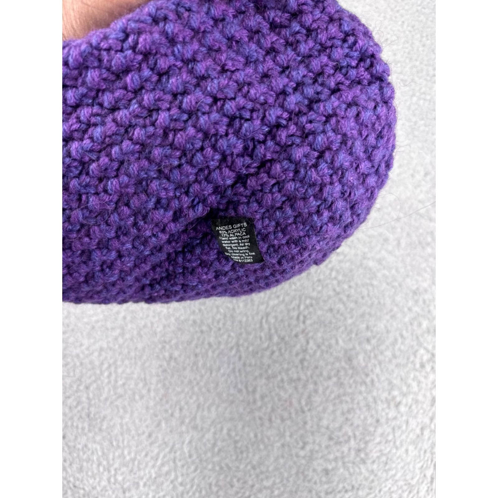 Vintage Andes Gifts Beanie Adult One Size Purple Monster Face Alpaca Blend Hat/Cap Unisex Adults Beanie Purple Monster Alpine Knit Logo 90s? Size ONE SIZE - 5 Thumbnail