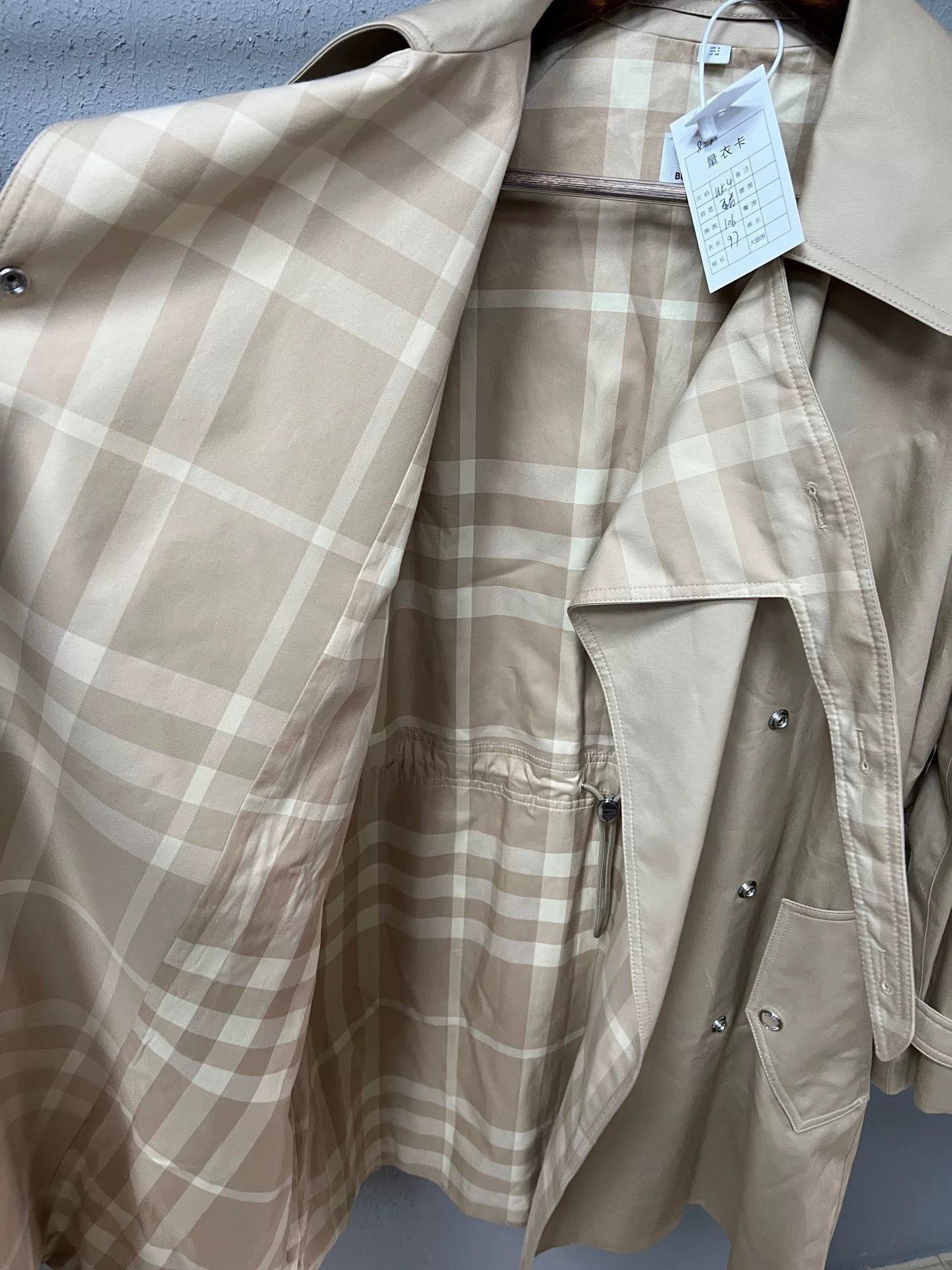 Burberry Burberry Single-Breasted Check Trench Coat Size US 7 / EU 40 - 3 Thumbnail