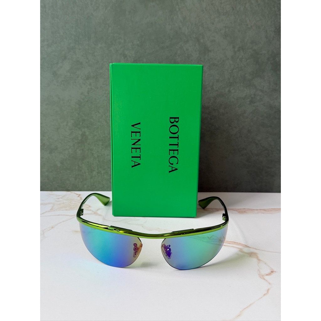 Bottega Veneta NEW Bottega Veneta BV1174S Green Mirror Mask Sunglasses Size ONE SIZE - 3 Thumbnail