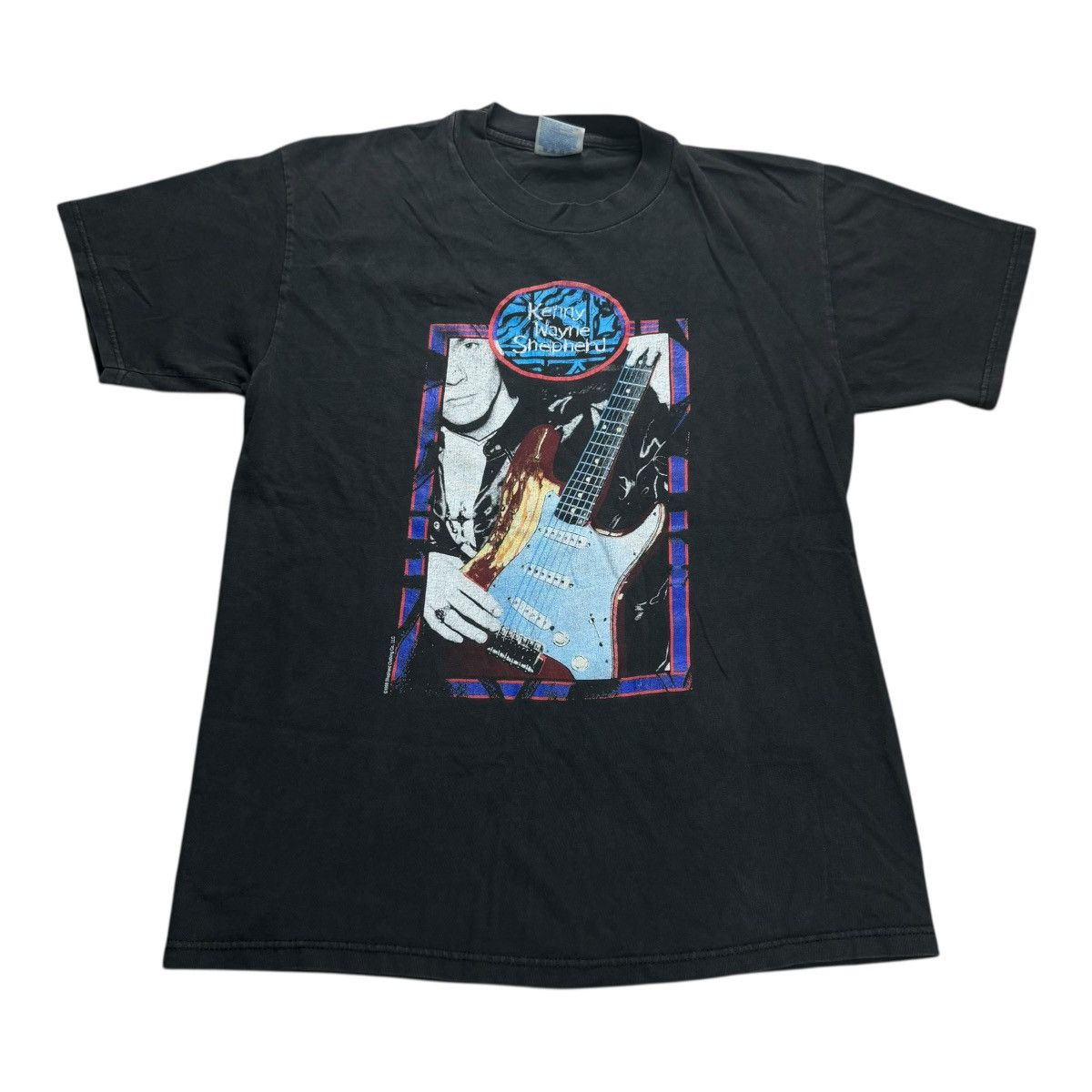 Vintage Vintage 90s Kenny Wayne Shepherd Tour Graphic Black T-Shirt Size US M / EU 48-50 / 2 - 1 Thumbnail