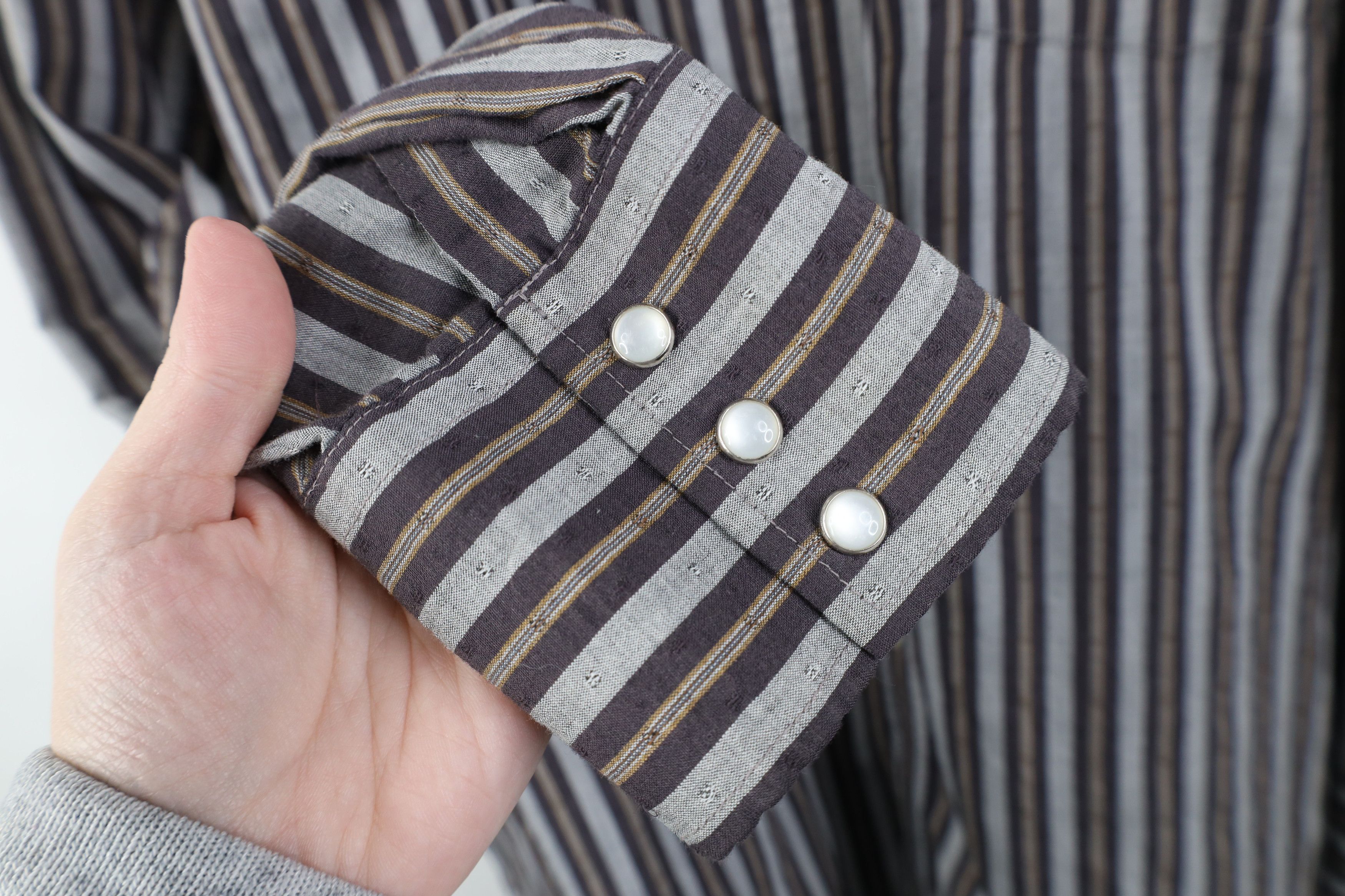 Vintage Vintage 90s Streetwear Cowboy Striped Snap Button Shirt Size US XXL / EU 58 / 5 - 6 Thumbnail