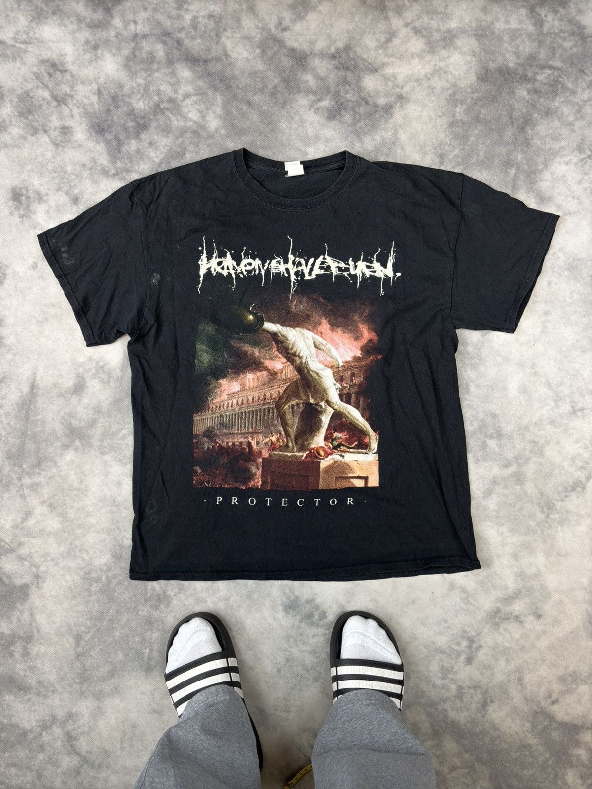 Band Tees × Vintage Heaven Shall Burn Vintage 90s Metal Band Tee Rare Marduk Size US XL / EU 56 / 4 - 1 Thumbnail