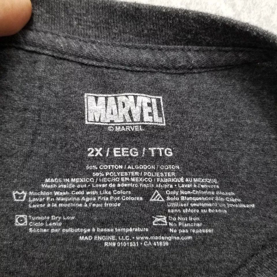 Other Deadpool Shirt Mens 2XL Gray Short Sleeve Tacos Marvel Size US XXL / EU 58 / 5 - 6 Thumbnail