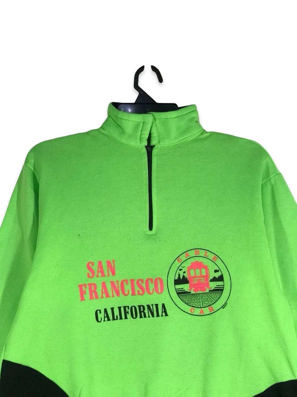 Vintage 90s sanfrancisco cable car half zipper jumper size L