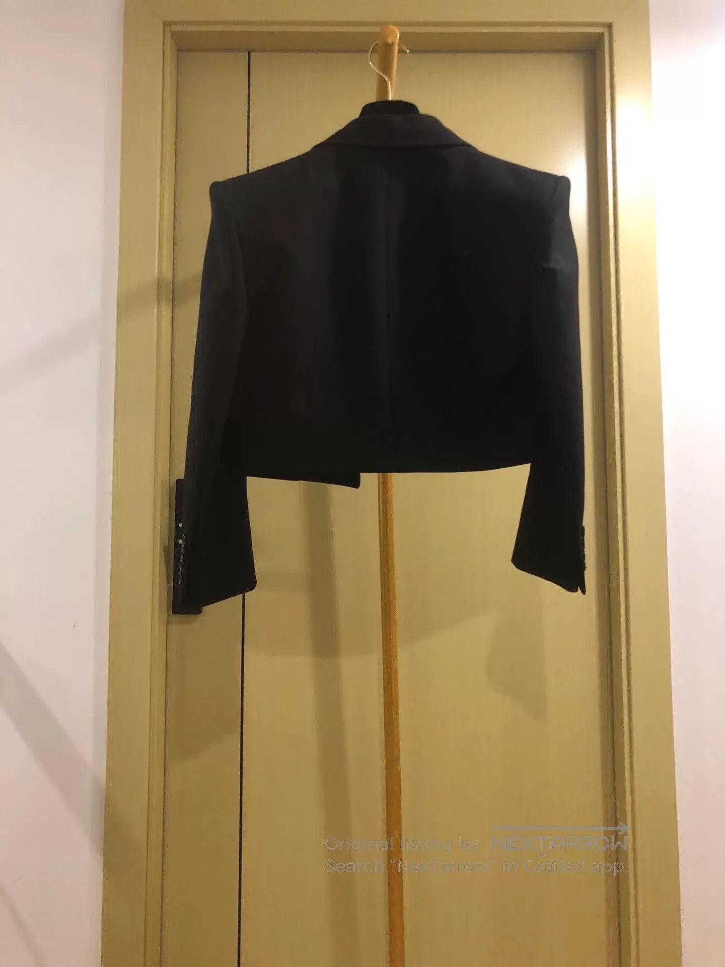 Saint Laurent Paris Saint Laurent Black Cropped Blazer. Size XXS / US 00 / IT 34 - 4 Thumbnail
