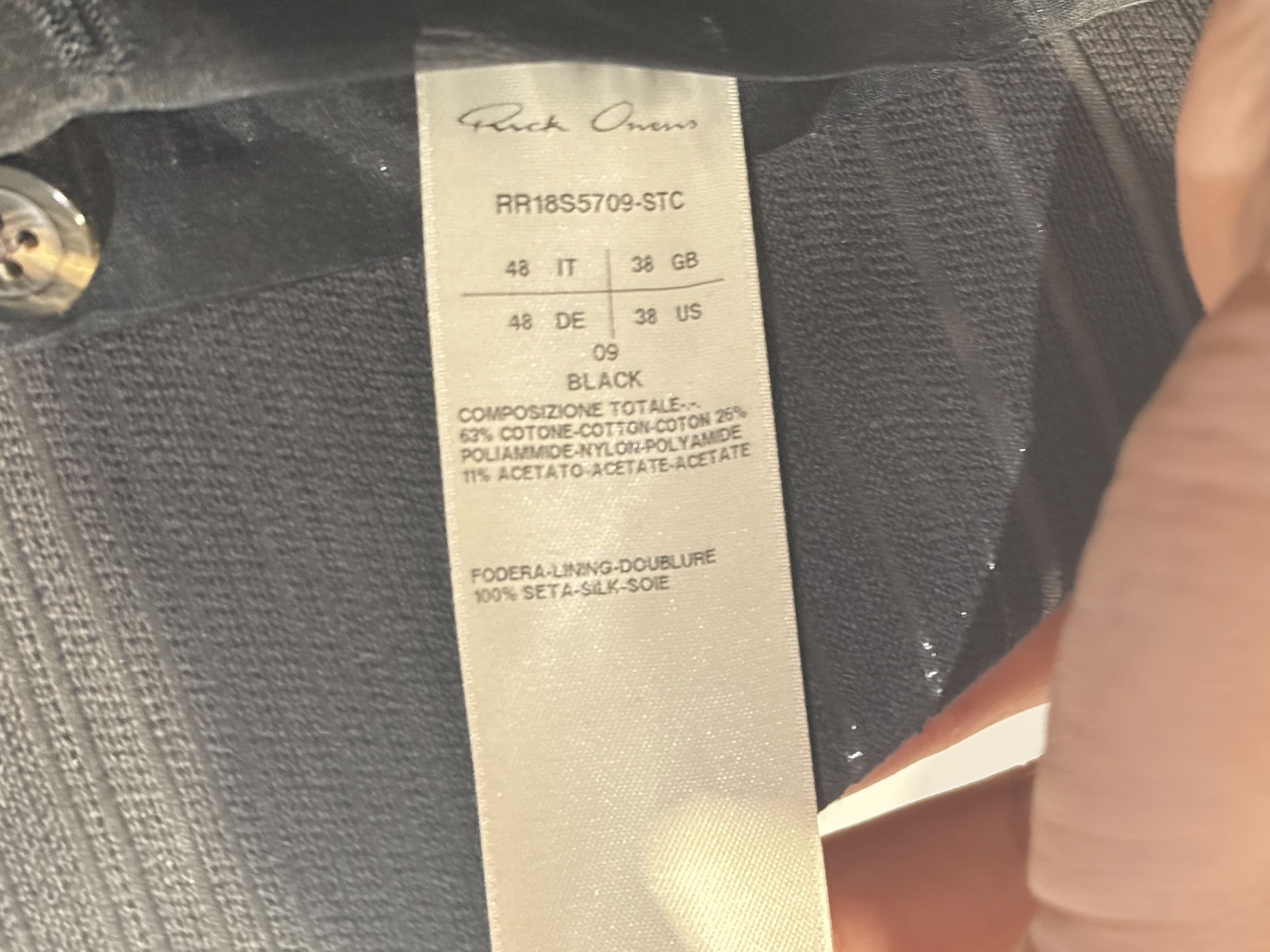 Rick Owens SS18 Dirt Cropped Blazer Size 48R - 2 Thumbnail